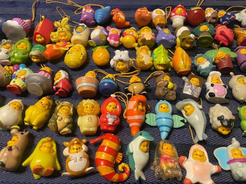 VTG Peek-a-Pooh Phone Charms Lot of 100 Mini Collectibles Winnie The Pooh